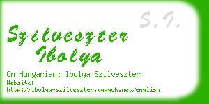 szilveszter ibolya business card